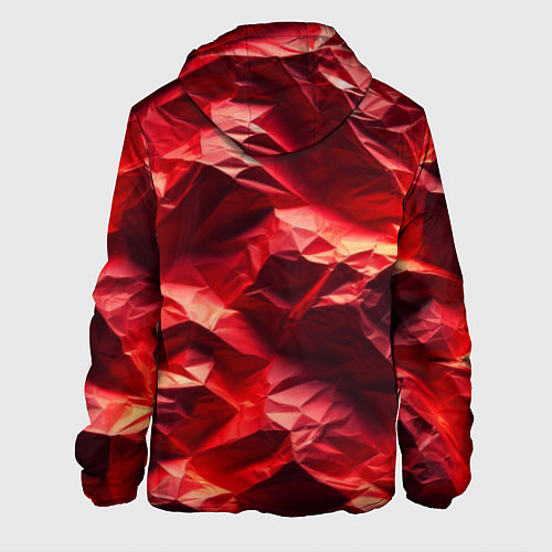 Мужская куртка Эффект текстуры мятой красной бумаги / 3D-Белый – фото 2