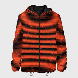 Мужская куртка Чёрно-оранжевый полосатый