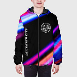 Куртка с капюшоном мужская Leicester City speed game lights, цвет: 3D-черный — фото 2