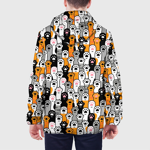 Мужская куртка Кошачьи лапы / 3D-Черный – фото 4