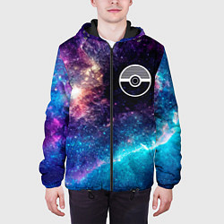 Куртка с капюшоном мужская Pokemon space anime, цвет: 3D-черный — фото 2