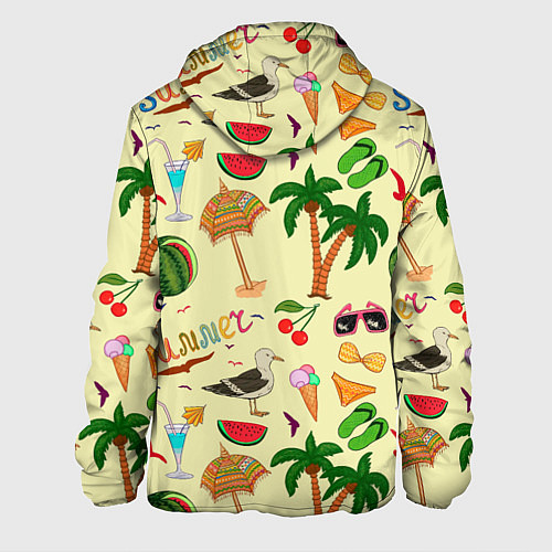 Мужская куртка Летний отпускной паттерн / 3D-Черный – фото 2