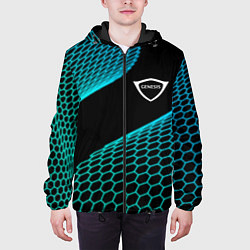 Куртка с капюшоном мужская Genesis electro hexagon, цвет: 3D-черный — фото 2