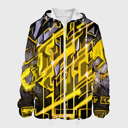 Мужская куртка Yellow and white abstraction