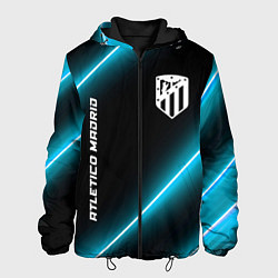 Куртка с капюшоном мужская Atletico Madrid неоновые лампы, цвет: 3D-черный