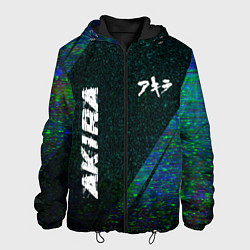 Куртка с капюшоном мужская Akira glitch blue, цвет: 3D-черный