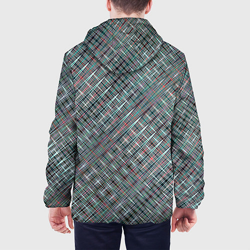 Мужская куртка Тёмный бирюзовый текстурированный / 3D-Черный – фото 4