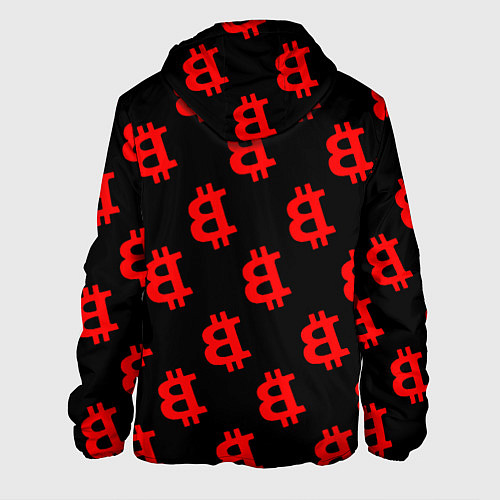 Мужская куртка Bitcoin red logo money / 3D-Белый – фото 2