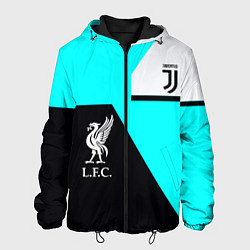 Куртка с капюшоном мужская Juventus x Liverpool geometry, цвет: 3D-черный