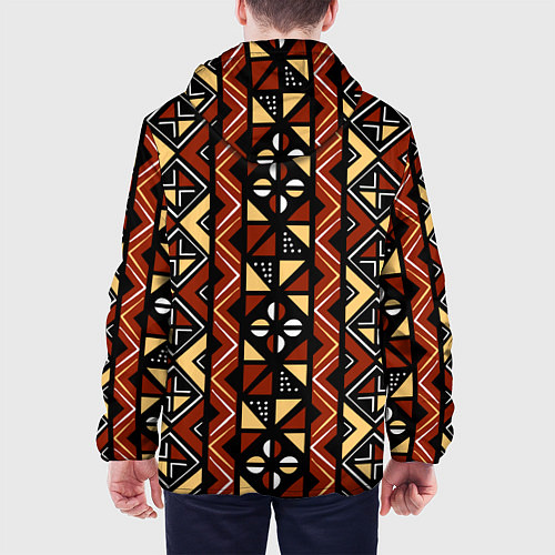 Мужская куртка Африканский мавританский орнамент / 3D-Черный – фото 4