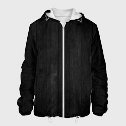 Куртка с капюшоном мужская Текстура темного паркета, цвет: 3D-белый