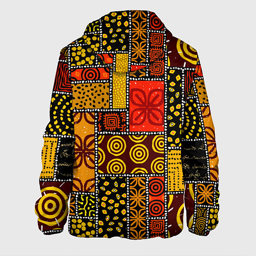Мужская куртка Разноцветный орнамент / 3D-Черный – фото 2