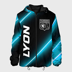 Куртка с капюшоном мужская Lyon неоновые лампы, цвет: 3D-черный