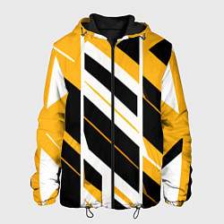 Мужская куртка Black and yellow stripes on a white background