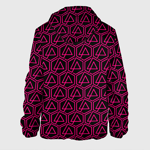 Мужская куртка Linkin park pink logo / 3D-Белый – фото 2