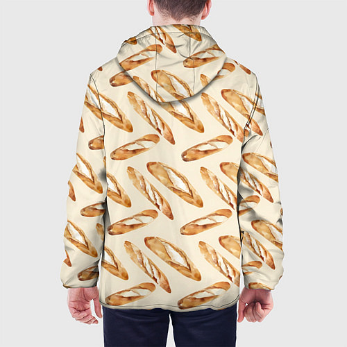 Мужская куртка The baguette pattern / 3D-Черный – фото 4
