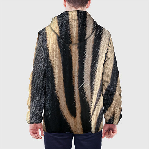Мужская куртка Мех зебры / 3D-Черный – фото 4