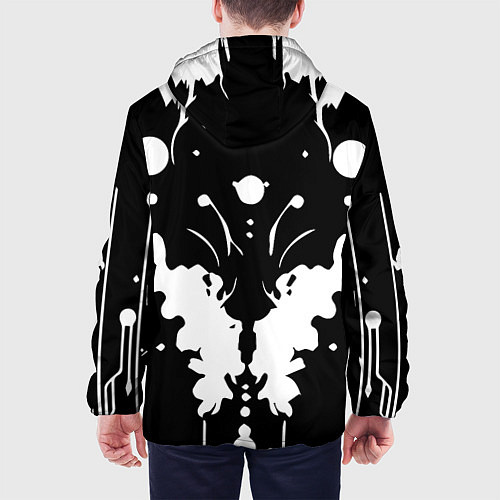 Мужская куртка Тест Роршаха - психоделика / 3D-Черный – фото 4