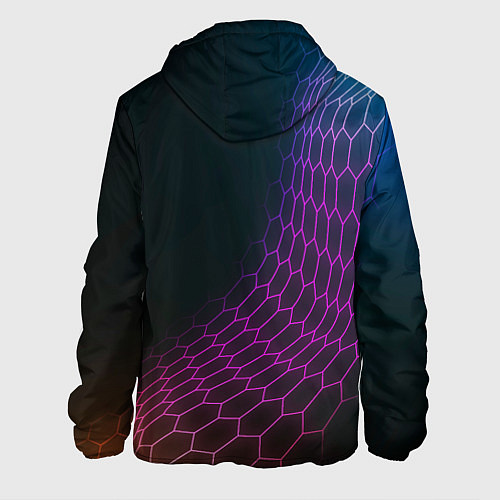 Мужская куртка Peugeot neon hexagon / 3D-Черный – фото 2