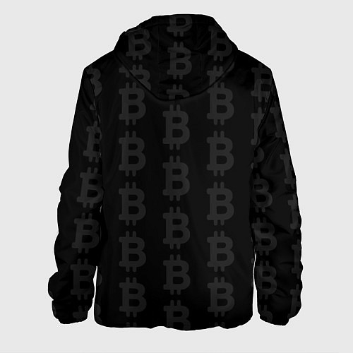 Мужская куртка Биткоин - символ буквы / 3D-Белый – фото 2