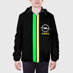 Куртка с капюшоном мужская Opel line geometry, цвет: 3D-черный — фото 2