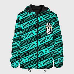 Куртка с капюшоном мужская Juventus pattern logo steel, цвет: 3D-черный