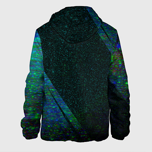 Мужская куртка Skyrim glitch blue / 3D-Черный – фото 2