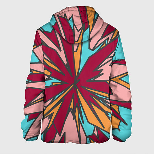Мужская куртка Геометрический всплеск цвета / 3D-Белый – фото 2