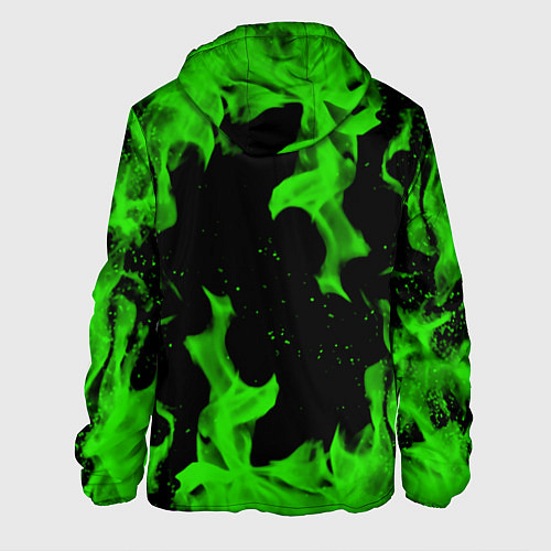 Мужская куртка Razer зелёный огонь / 3D-Белый – фото 2