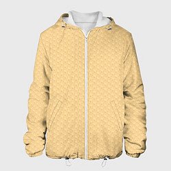 Куртка с капюшоном мужская Паттерн сетчатый чашуйчетый, цвет: 3D-белый