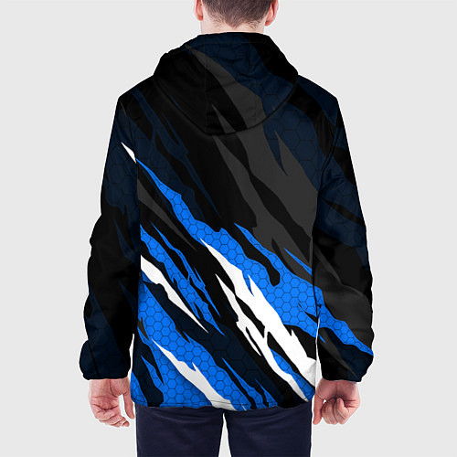 Мужская куртка Герб России - blue sport / 3D-Черный – фото 4