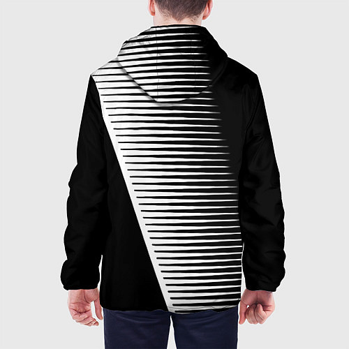 Мужская куртка Герб текстура геомтерия / 3D-Черный – фото 4