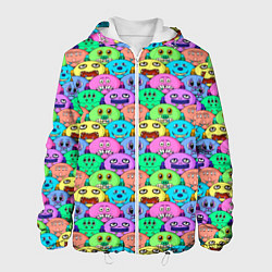 Куртка с капюшоном мужская Мультяшные персонажи монстрики, цвет: 3D-белый