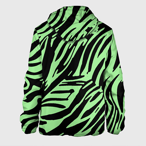 Мужская куртка Чёрно-зелёный полосками / 3D-Черный – фото 2