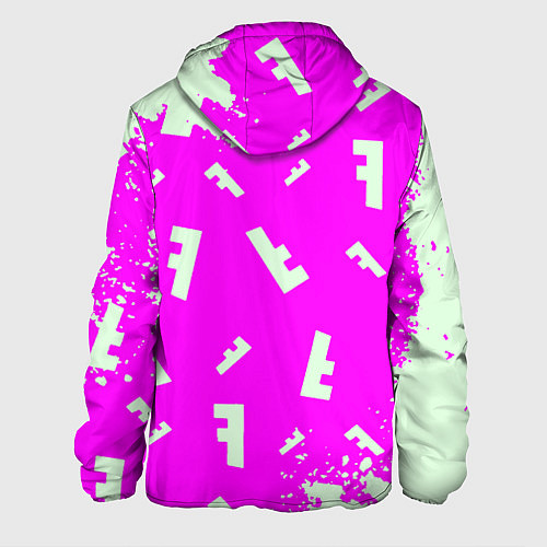 Мужская куртка Fortnite pattern pink / 3D-Черный – фото 2