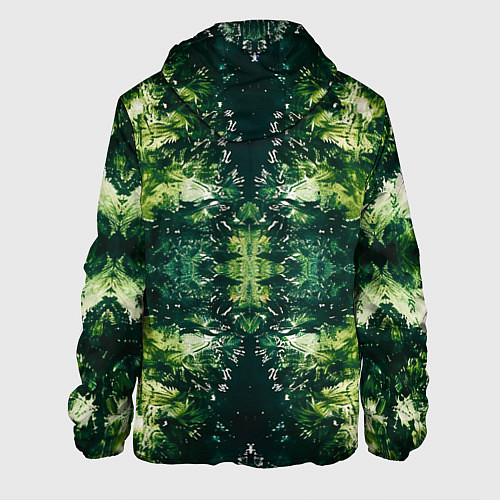 Мужская куртка Калейдоскоп зеленая абстракция / 3D-Белый – фото 2