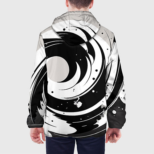Мужская куртка Экспрессивная абстракция - нейроарт / 3D-Черный – фото 4