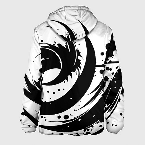 Мужская куртка Ai art black and white abstraction / 3D-Белый – фото 2