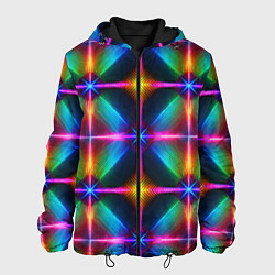 Мужская куртка Неоновые лучи - калейдоскоп