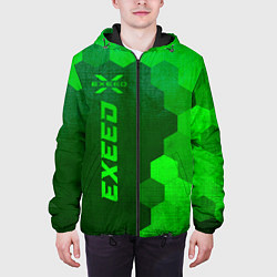 Куртка с капюшоном мужская Exeed - green gradient по-вертикали, цвет: 3D-черный — фото 2