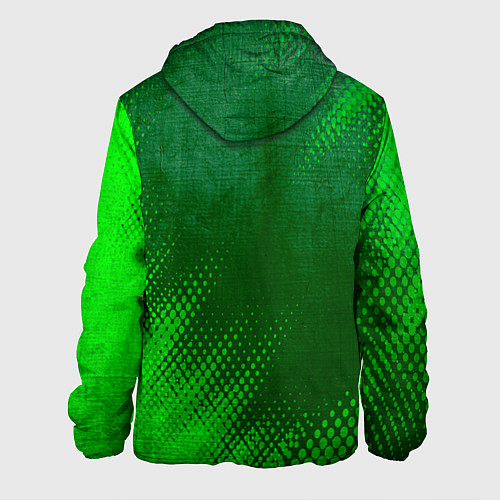 Мужская куртка Volkswagen - green gradient вертикально / 3D-Черный – фото 2