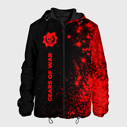 Куртка с капюшоном мужская Gears of War - red gradient по-вертикали, цвет: 3D-черный