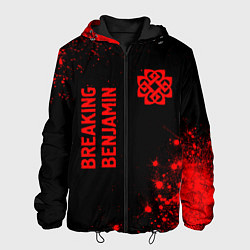 Мужская куртка Breaking Benjamin - red gradient вертикально