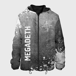 Куртка с капюшоном мужская Megadeth - grey gradient вертикально, цвет: 3D-черный