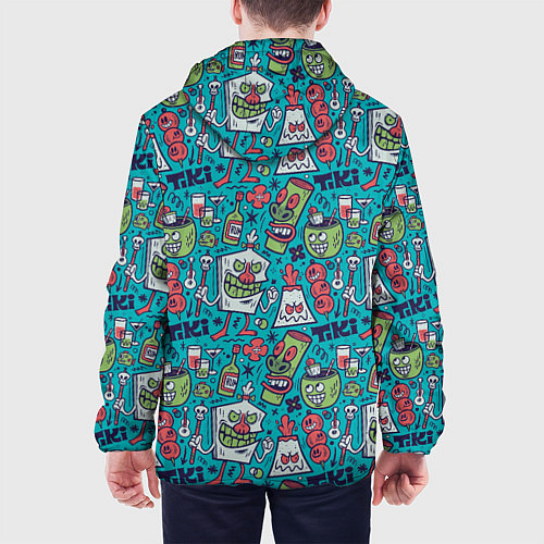 Мужская куртка Гавайская вечеринка / 3D-Черный – фото 4