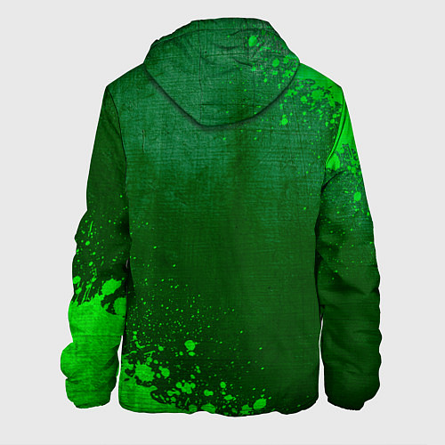 Мужская куртка Hollywood Undead - green gradient вертикально / 3D-Черный – фото 2