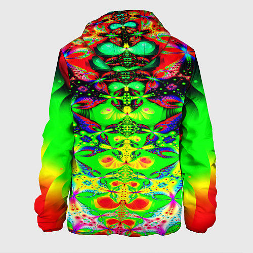 Мужская куртка Оптический фрактал кислота / 3D-Белый – фото 2