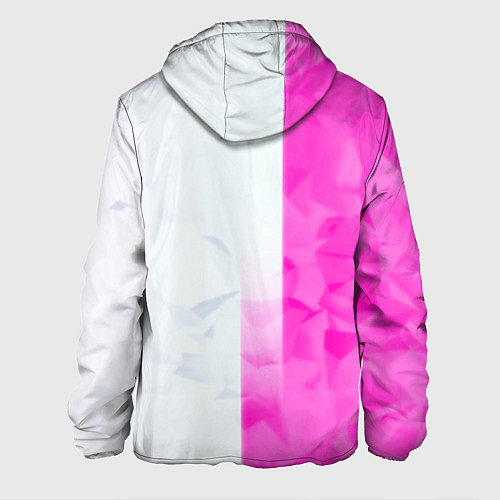 Мужская куртка Game over pink abstraction / 3D-Белый – фото 2