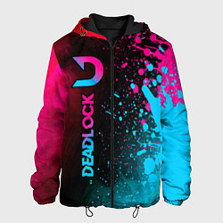 Куртка с капюшоном мужская Deadlock - neon gradient по-вертикали, цвет: 3D-черный