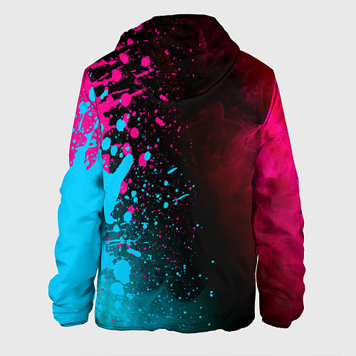 Мужская куртка Deadlock - neon gradient по-вертикали / 3D-Черный – фото 2